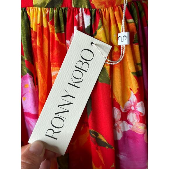 Ronny Kobo Floral Sallee Dress in Pinawa Large New - Picture 5 of 8